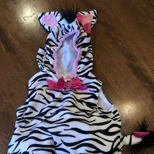Girls 3-6 month zebra costume